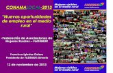 CONAMALOCAL2013 GRANADA NUEVAS OPORTUNIDADES EMPLEO · Reivindicación de derechos y oportunidades para las mujeres Puesta en marcha de programas de ámbito nacional (iniciativas