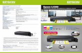 Epson L1300 · 2016-11-01 · Costo de impresión ultra bajo Fácil de usar y rellenar Impresión de formato ancho de hasta 33 x 48 cm Especi˜caciones de la Epson L1300 Las especi˜caciones