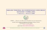 Formulario de Análisis Tensorial en Coordenadas Curvilíneascaminos.udc.es/.../ApuntesYMaterialPedagogico/Apuntes/7_FormularioATCC.pdf · ANÁLISIS TENSORIAL EN COORDENADAS CURVILÍNEAS: