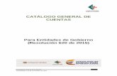 CATÁLOGO GENERAL DE CUENTAS · La estructura del Catálogo General de Cuentas está conformada por cuatro niveles de clasificación con seis dígitos que conforman el Código Contable,