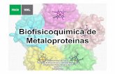 Biofisicoquímica de Metaloproteínas · Los elementos de la tabla periódica: presencia en metaloproteínas - Los elementos encontrados en enzimas como cofactores están indicados