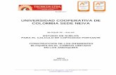 UNIVERSIDAD COOPERATIVA DE COLOMBIA SEDE NEIVA · UNIVERSIDAD COOPERATIVA DE COLOMBIA SEDE NEIVA BLOQUE 05 ... tipo de cimientos, asentamientos probables, y demás datos necesarios