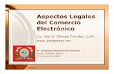 Aspectos Legales Comercio Electronico · 6/27/2009 1 Aspectos Legales del Comercio Electrónico Lic. Joel A. Gómez Treviño, LL.M. 5º Congreso Nacional de Derecho Puerto Vallarta,