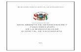 TEXTO MODIFICADO DEL REGLAMENTO DE ORGANIZACIÓN Y ... · La Administración Municipal se ejerce por el Concejo Municipal y la Alcaldía que son los órganos de gobierno municipal