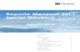 Reporte Mensual del Sector Eléctricosystep.cl/documents/reportes/082018_Systep_Reporte_Sector_Electrico.pdf · Renovables Variables (ERV) al sistema eléctrico nacional, siendo éstas