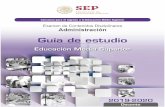 Concurso para el Ingreso a la Educación...Guía de estudio 4 Bibliografía básica para el estudio Benavides, J. (2004). Administración.Ciudad de México, México: Mc Graw-Hill.
