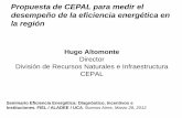 Propuesta de CEPAL para medir el desempeño de la ...los resultados de los instrumentos de políticas y ... IE16 Consumo de Enrgía en Transporte por unidad de PIB Tep/US$ 16 ... Determinación
