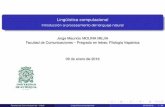 Introducción al procesamiento del lenguaje natural - …jorge.m.molina.free.fr/documents/linguistica_computac...Lingüística computacional Introducción al procesamiento del lenguaje