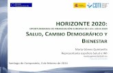 HORIZONTE 2020: OPORTUNIDADES DE FINANCIACIÓN …imaisd.usc.es/ftp/oit/eventos/PPT_Marta_Gomez.pdfPromoción de la asistencia integrada 1.6.2. Optimización de la eficiencia y la