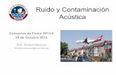 Ruido y Contaminación Acústicafiles.pucp.edu.pe/agenda/wp-content/uploads/2014/06/coloquio-2013-10... · • En Europa el ruido de tráfico de automóviles produce más del 90%