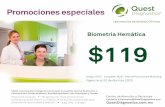 Promociones especiales - Quest Diagnostics México · 2020-03-01 · Precio IVA Incluido. No aplica con otras promociones. Consulte previamente a su médico, él es el único autorizado