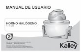 MANUAL DE USUARIO - kalley.com.co · para permitir que la parte superior se seque un poco. Las tortas se cocinarán un poco más rápido en el horno de convección que en un horno