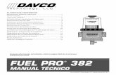 s f es FUEL PRO 382 - DAVCO Technologyfiltros de combustible . 2 . Remueva el sistema de filtración, y/o separador de agua . Drene el elemento usado y deséchelo apropiadamente de