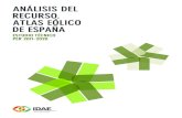  · Para realizar el Atlas Eólico de España se ha re-currido a un modelo de simulación meteorológica y de prospección del recurso eólico a largo plazo, estudiando su interacción