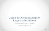 Curso de Actualización en Legislación Minera · los impactos derivados de la actividad minera cuya formación y experiencia profesional debe estar armonizada con las normas legales