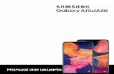 Samsung Galaxy A10e|A20 A102U|A205U Manual del usuario...El dispositivo se alimenta de una batería recargable. El dispositivo viene con un cargador (unidad de carga y cable USB :