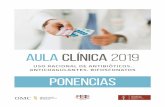 Aula Clínica 2019sespo.es/wp-content/uploads/2019/10/Ponencias.pdfFármacos antirresortivos y sus implicaciones en el manejo del paciente en la clínica dental La osteonecrosis de