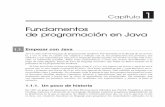 Fundamentos de programación en Javapearsonespana.blob.core.windows.net/books/9788420540245Capitulo.pdf · El mundo Java está en constante desarrollo, las nuevas tecnologías surgen