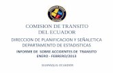 COMISION DE TRANSITO DEL ECUADOR · comision de transito del ecuador direccion de planificacion y seÑaletica departamento de estadisticas informe de sobre accidentes de transito