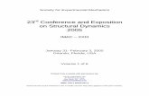 Society for Experimental Mechanics 23rrdd Conference and ...toc.proceedings.com/00101webtoc.pdf · Society for Experimental Mechanics 23rrdd Conference and Exposition on Structural