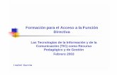 Directiva - platea.pntic.mec.esplatea.pntic.mec.es/~migarcia/utilidades/sesion_febrero2003.pdf · Razones para la utilización de las tecnologías de la información y de la comunicación