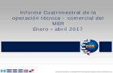 Informe Cuatrimestral de la operación técnica - comercial del MER … · 2017-08-01 · Retiros Totales Programados en el MER por País (MWh) 1,353, 1% 141,196, 79% 21,487, 12%