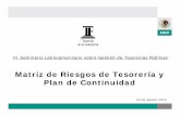Matriz de Riesgos de Tesorería y Plan de Continuidadfotegal.mecon.gov.ar/documentos/seminarios/2012-colombia/PresentacionP... · Matriz de riesgos tecnológicos que pueden afectar