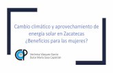 Cambio climático y aprovechamiento de energía solar en … · 2018-12-05 · Cambio climático y aprovechamiento de energía solar en Zacatecas ... 79.6% mujeres en padrón de beneficiarios/as