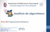 09 Programación dinámica - Edgardo A. Francoeafranco.com/docencia/analisisdealgoritmos/files/08/Tema08.pdf7 oritmos a z •En general, se pueden resolver problemas con subestructuras