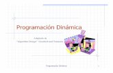 Programación Dinámicajgomezpe/courses/2006/1/... · 2019-07-07 · Programación Dinámica 13 Un algoritmo de programación dinámica Puesto que los subproblemas se sobreponen,