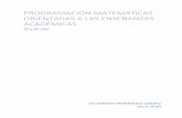 PROGRAMACIÓN MATEMÁTICAS ORIENTADAS A LAS ENSEÑANZAS ...ies.sabinofernandezcampo.robledo.educa.madrid.org/... · IES Sabino Fernández Campo – Matemáticas Académicas 3 y 4