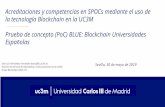 Acreditaciones y competencias en SPOCs mediante …...Acreditaciones y competencias en SPOCs mediante el uso de la tecnología Blockchain en la UC3MPrueba de concepto (PoC) BLUE: Blockchain