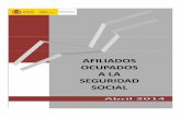AFILIADOS OCUPADOS A LA SEGURIDAD SOCIAL · Nota resumen de los datos mensuales de afiliación 4 Serie ... El número medio de afiliados al Sistema de la Seguridad Social durante