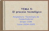 Asignatura: Tecnología de Computadores Grupo: 22M Curso ...TEMA 5: El proceso tecnológico Asignatura: Tecnología de Computadores Grupo: 22M Curso 2004-2005