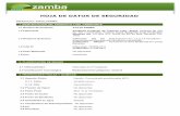 MSDS ATAJO ZAMBA - efectozamba.com.ar · 6.1 Medidas de Precaución Personal Leer atentamente la etiqueta antes de utilizar el producto. No almacenar ni transportar con alimentos,