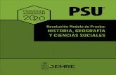 Resolución Modelo de Prueba: HISTORIA, GEOGRAFÍA Y … · 2020-03-10 · La Universidad de Chile entrega a la comunidad educacional un Modelo de una forma de prueba semejante a