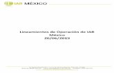 Lineamientos de Operación de IAR México 20/06/2019 · IDP o Intención De Pago: Identificador generado para referenciar un pago con el cargo correspondiente a los recursos asignados