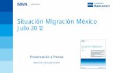 Situación Migración México Julio 2012...Mexico Asia Europa Caribe Centroamérica Sudamérica EEUU: Población migrante ... La crisis afectó a todos los migrantes en general 8 ...