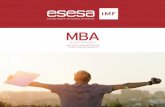 MBA - ESESA IMF Escuela Superior de Estudios de Empresa · ticas de dirección y por otro que potencie su capacidad analítica y resolución de conflictos. Para ello, utilizamos diversas