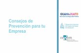 Consejos de Prevención para tu Empresa · situacional de la violencia y la delincuencia en las asociaciones, cámaras o sindicatos empresariales del estado de Guanajuato, a efecto