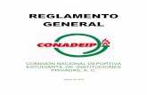 REGLAMENTO GENERAL DE CONADEIP 2018-2019...REGLAMENTO GENERAL 3 CAPÍTULO PRIMERO Generalidades y Conceptos de Identificación ARTÍCULO 1.- Con la finalidad de tener identificadas