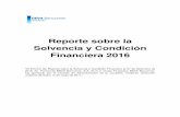 RSCF Reporte sobre la Solvencia y Condici n Financiera ......"El Informe del Reporte sobre la Solvencia y Condición Financiera al 31 de diciembre de 2016, de Pensiones BBVA Bancomer,