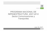 Secretaría de Comunicaciones y Transportes - PROGRAMA NACIONAL DE … · 2007-07-20 · ¾Para efectos de este Programa, los sectores considerados son comunicaciones y transportes,