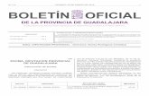 BOLETÍN OFICIAL · Dicha comparecencia deberá efectuarse en las dependencias de la Intervención de Fondos, en la Plaza de Moreno, s/n, de Guadalajara, sede de la Diputación Provincia.