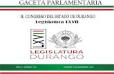 Legislatura LXVIIcongresodurango.gob.mx/Archivos/lxvii/gacetas/Gaceta 125.pdf · 2018-04-13 · 4 c. orden del dÍa sesiÓn ordinaria h. lxvii legislatura del estado segundo aÑo
