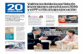 València dobla la partida de inversiones prevista en 2019 ... · ha sido uno de los caballos de batalla del anterior Govern de la Nau, que ha lastrado la con-creción de algunas