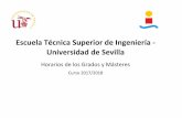Escuela Técnica Superior de Ingeniería - Universidad de ...tesla.us.es/etsi/horarios-1718v1a.pdf · Escuela Técnica Superior de Ingeniería - Universidad de Sevilla Curso 2017/2018