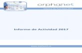 Informe Actividad 2017 - Orphanet · Informe de Actividad 2017 – Orphanet 5. o Proporcionar información de calidad sobre enfermedades raras y conocimientos especializados, garantizando