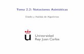 Diseno~ y An alisis de Algoritmos - Academia Cartagena99 · 2017-03-02 · Tema 2.2: Notaciones Asint oticas De niciones formales Demostraci on de f(n) 2 (g(n)) Ejemplo: demostrar