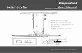 Español - Kanto Mounts...Gracias por elegir un montaje universal para proyector de techo de Kanto . El P101 y P101W están diseñados para montar lproyectores de TV que pesan hasta